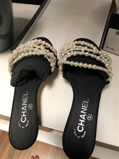 chanel pearl slides|buy chanel sandals online.